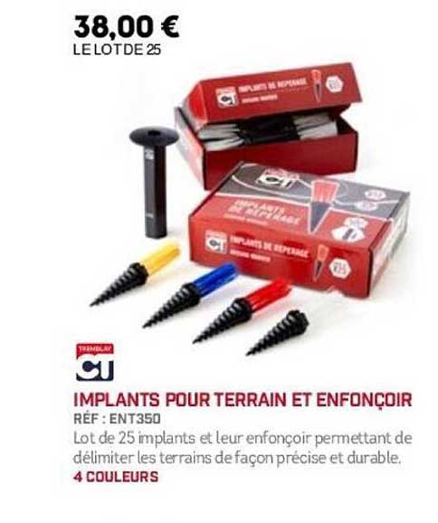 IMPLANTS POUR TERRAIN ET ENFONÇIR
