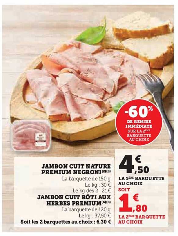 JAMBON CUIT NATURE PREMIUM NEGRONI