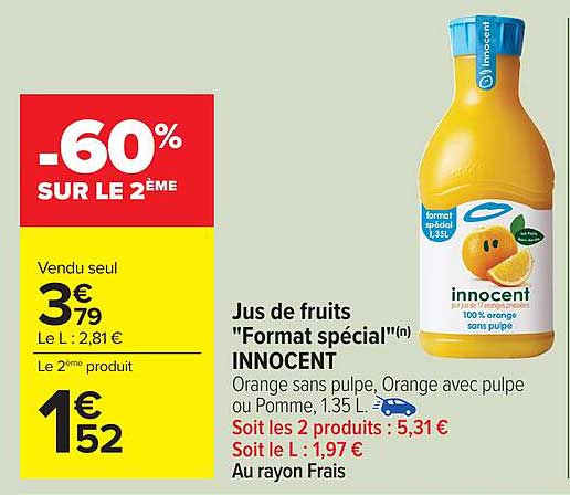 Jus de fruits "Format spécial"(n) INNOCENT