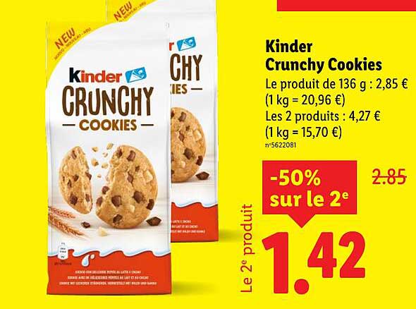 Kinder Crunchy Cookies