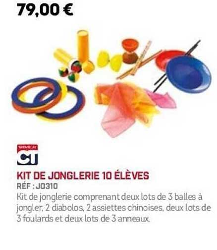 KIT DE JONGLERIE 10 ÉLÈVES
