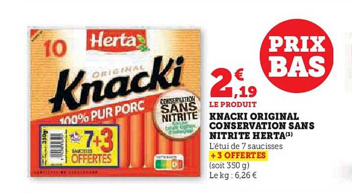 KNACKI ORIGINAL CONSERVATION SANS NITRITE HERTA