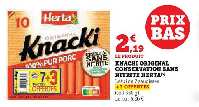 KNACKI ORIGINAL CONSERVATION SANS NITRITE HERTA