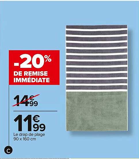 Le drap de plage 90 x 160 cm
