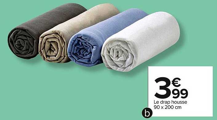 Le drap housse 90 x 200 cm