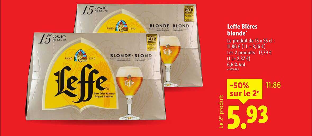 Leffe Bières blonde*