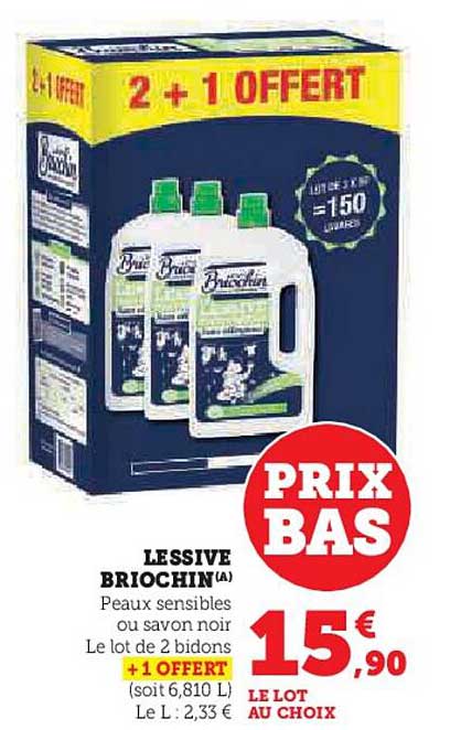 LESSIVE BRIOCHIN(A) Peaux sensibles ou savon noir