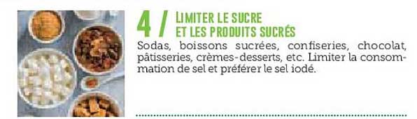 LIMITER LE SUCRE ET LES PRODUITS SUCRÉS