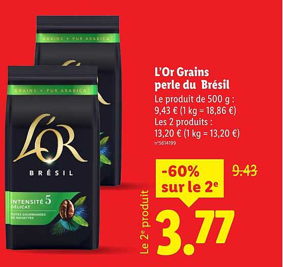 L'Or Grains perle du Brésil