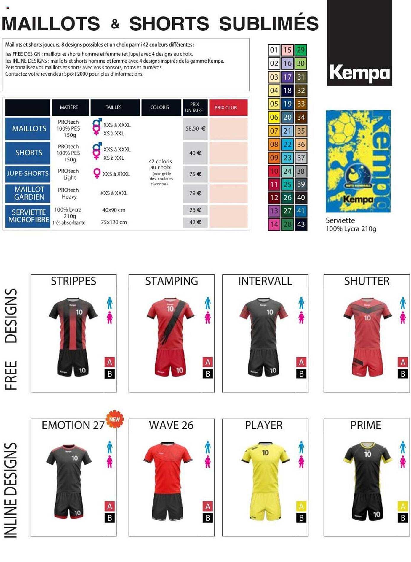 MAILLOTS & SHORTS SUBLIMÉS