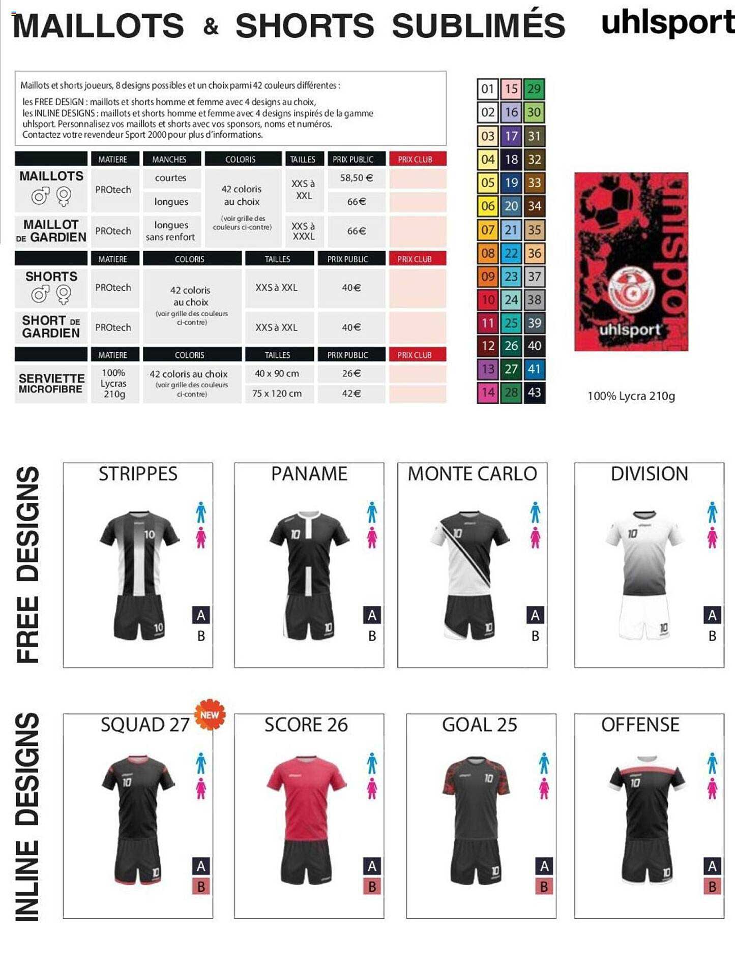 MAILLOTS & SHORTS SUBLIMÉS