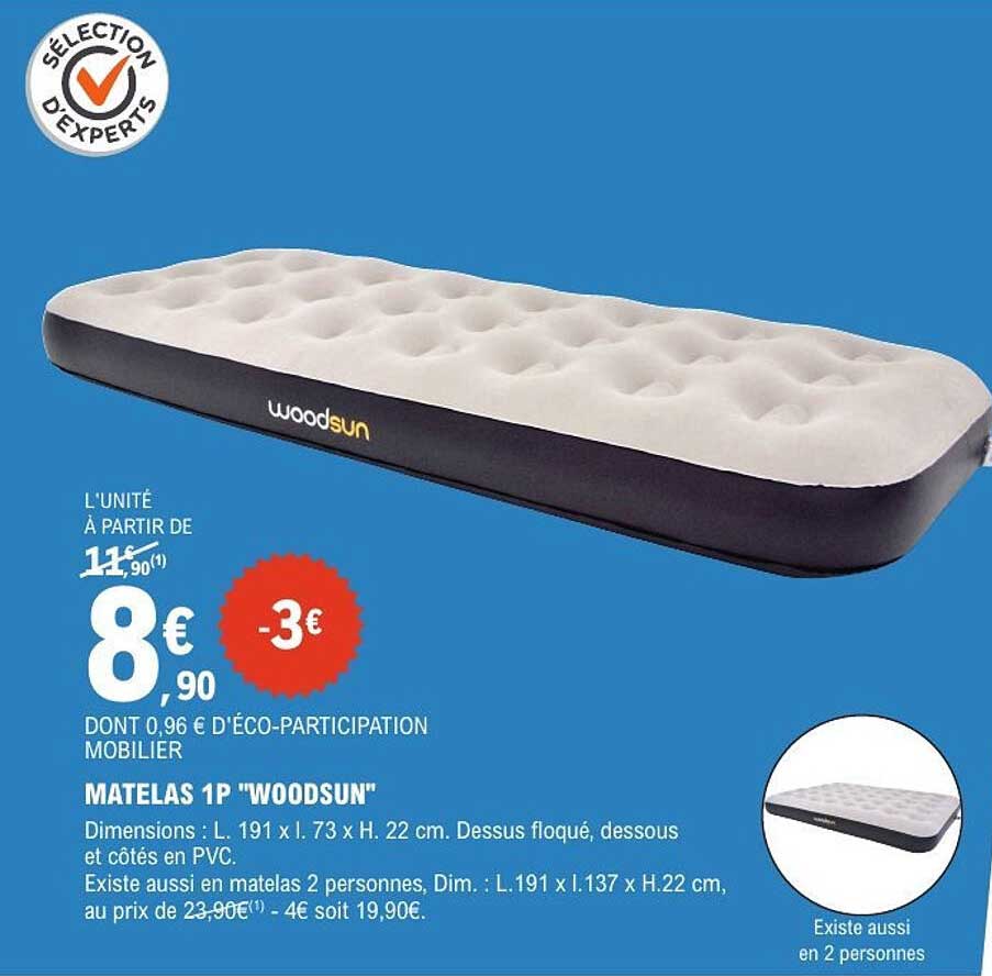MATELAS 1P "WOODSUN"