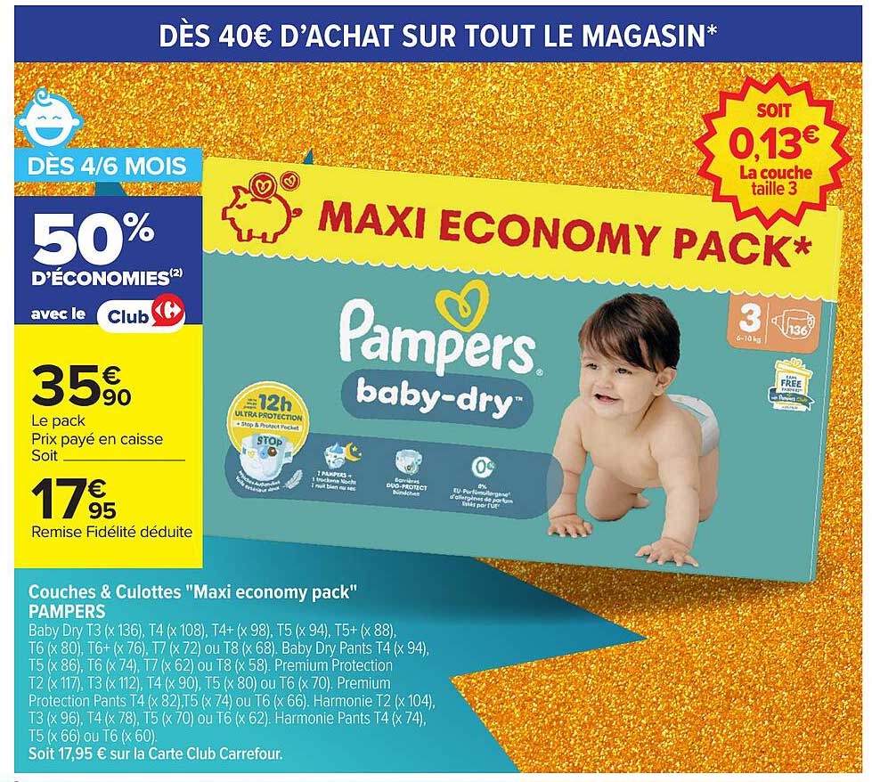 Maxi Economy Pack Pampers Baby-Dry