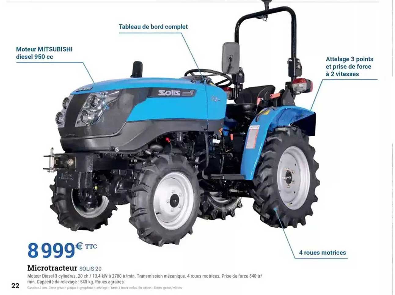 Microtracteur SOLIS 20