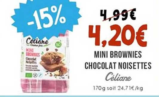 Mini Brownies Chocolat Noisettes