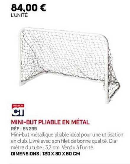 MINI-BUT PLIABLE EN MÉTAL