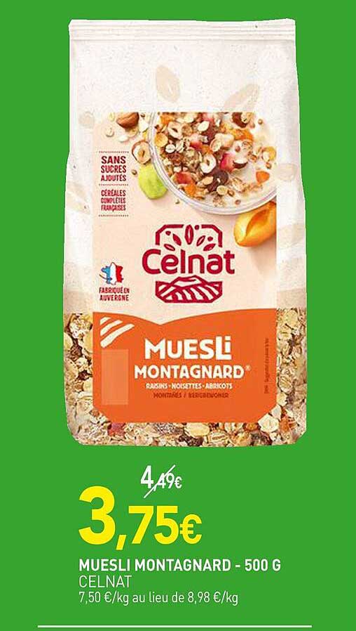 MUESLI MONTAGNARD - 500 G CELNAT