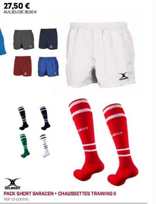 PACK SHORT SARACEN + CHAUSSETTES TRAINING II