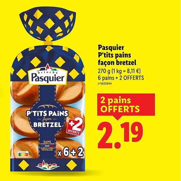 Pasquier P'tits pains façon bretzel