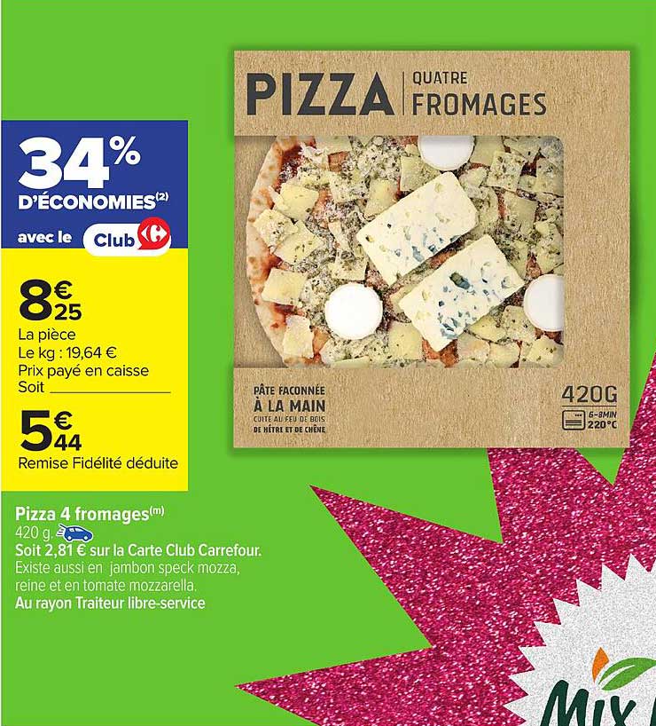 Pizza quatre fromages