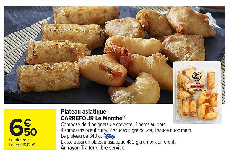 Plateau asiatique CARREFOUR Le Marché