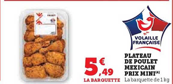 PLATEAU DE POULET MEXICAIN PRIX MINI