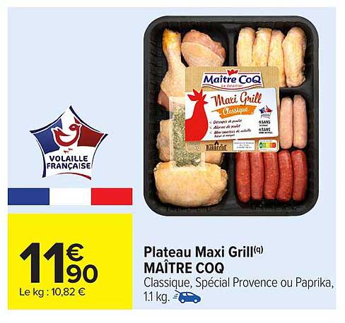 Plateau Maxi Grill Maître Coq