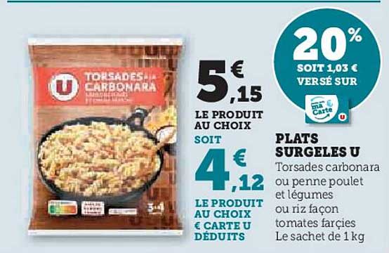 PLATS SURGELÉS U