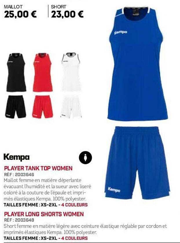 PLAYER TANK TOP WOMEN et PLAYER LONG SHORTS WOMEN