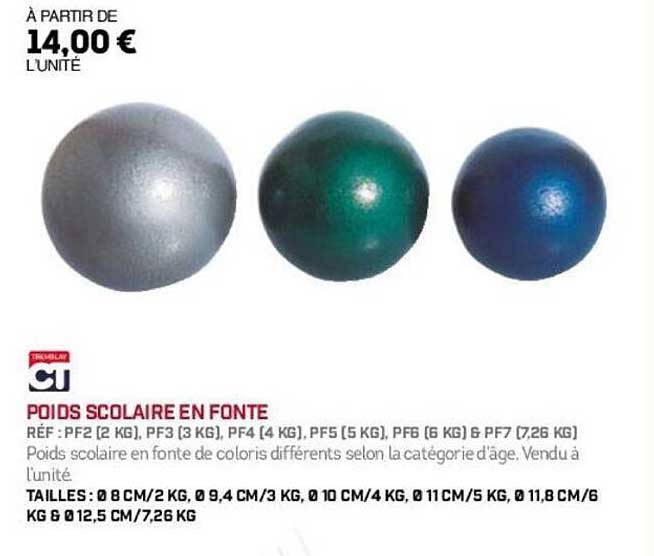 Poids scolaire en fonte