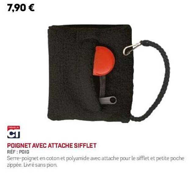 POIGNET AVEC ATTACHE SIFFLET