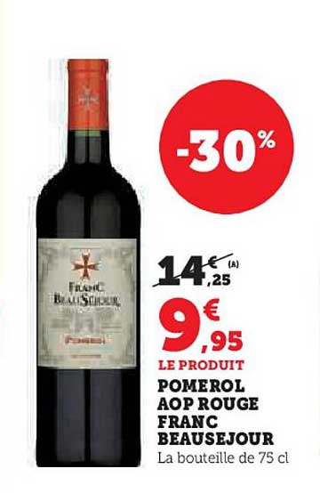 Pomerol AOP Rouge Franc Beausejour