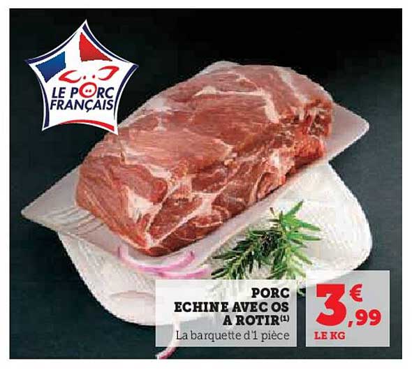PORC ECHINE AVEC OS A ROTIR