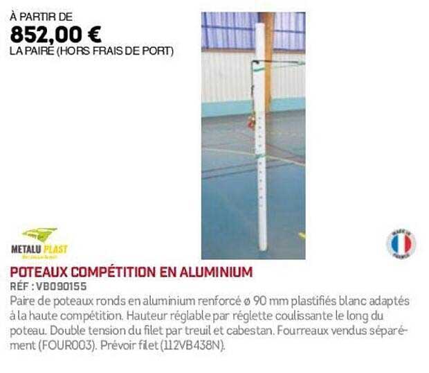 Poteaux compétition en aluminium