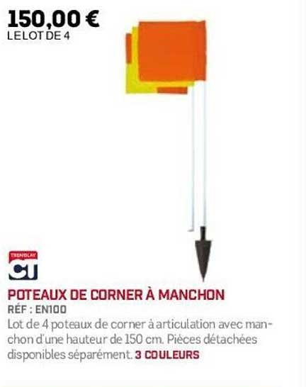 Poteaux de corner à manchon