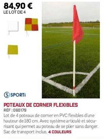 Poteaux de corner flexibles