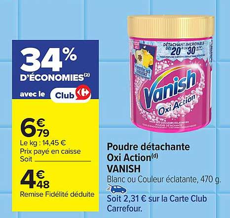 Poudre détachante Oxi Action VANISH