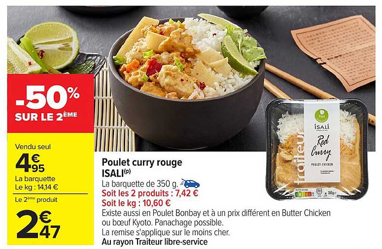 Poulet curry rouge ISALI