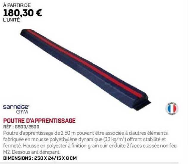 POUTRE D'APPRENTISSAGE