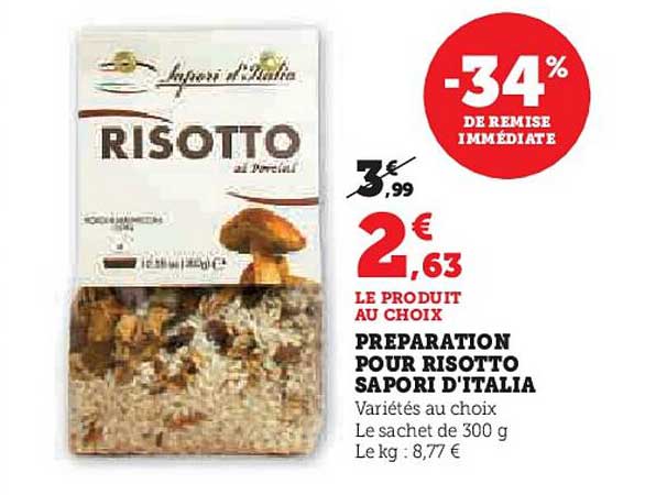 PREPARATION POUR RISOTTO SAPORI D'ITALIA