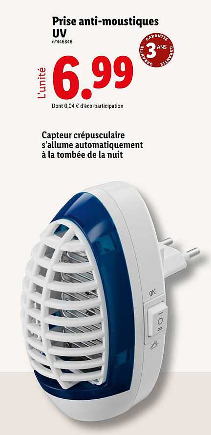 Prise anti-moustiques UV