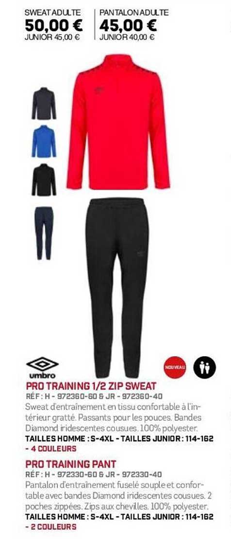PRO TRAINING 1/2 ZIP SWEAT et PRO TRAINING PANT