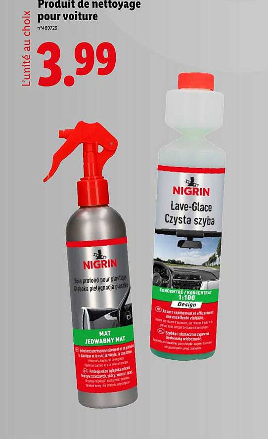 Produit de nettoyage pour voiture