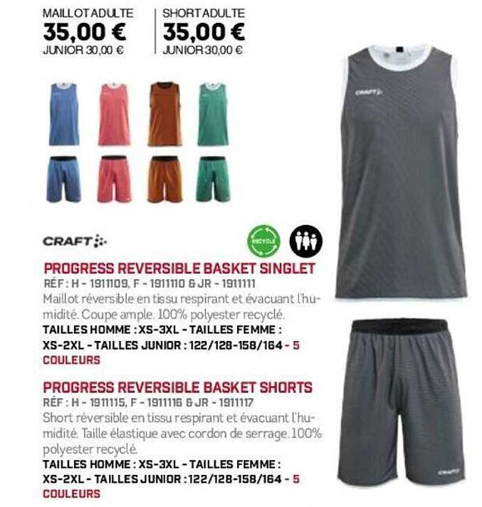 Progress Reversible Basket Singlet et Short