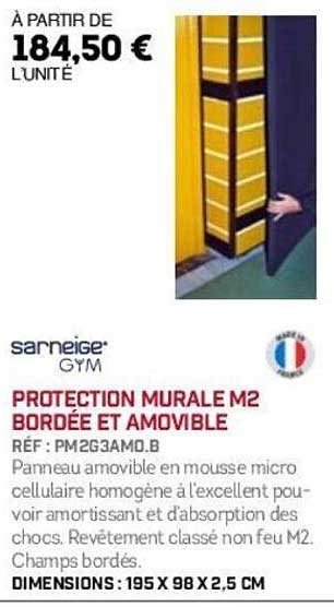 PROTECTION MURALE M2 BORDÉE ET AMOVIBLE