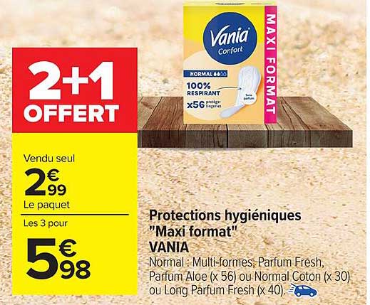 Protections hygiéniques "Maxi format" VANIA