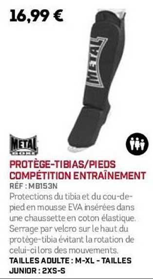 PROTÈGE-TIBIAS/PIEDS COMPÉTITION ENTRAÎNEMENT