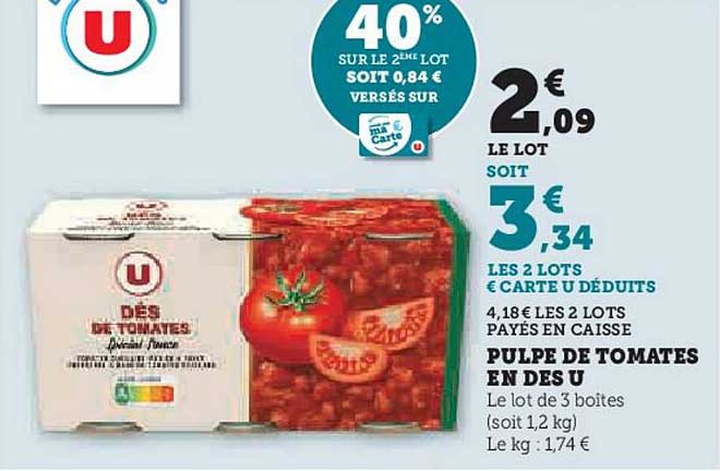 PULPE DE TOMATES EN DÉS U