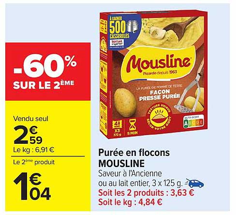 Purée en flocons MOUSLINE