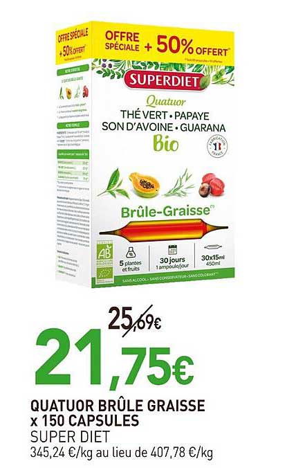 QUATUOR BRÛLE GRAISSE x 150 CAPSULES
